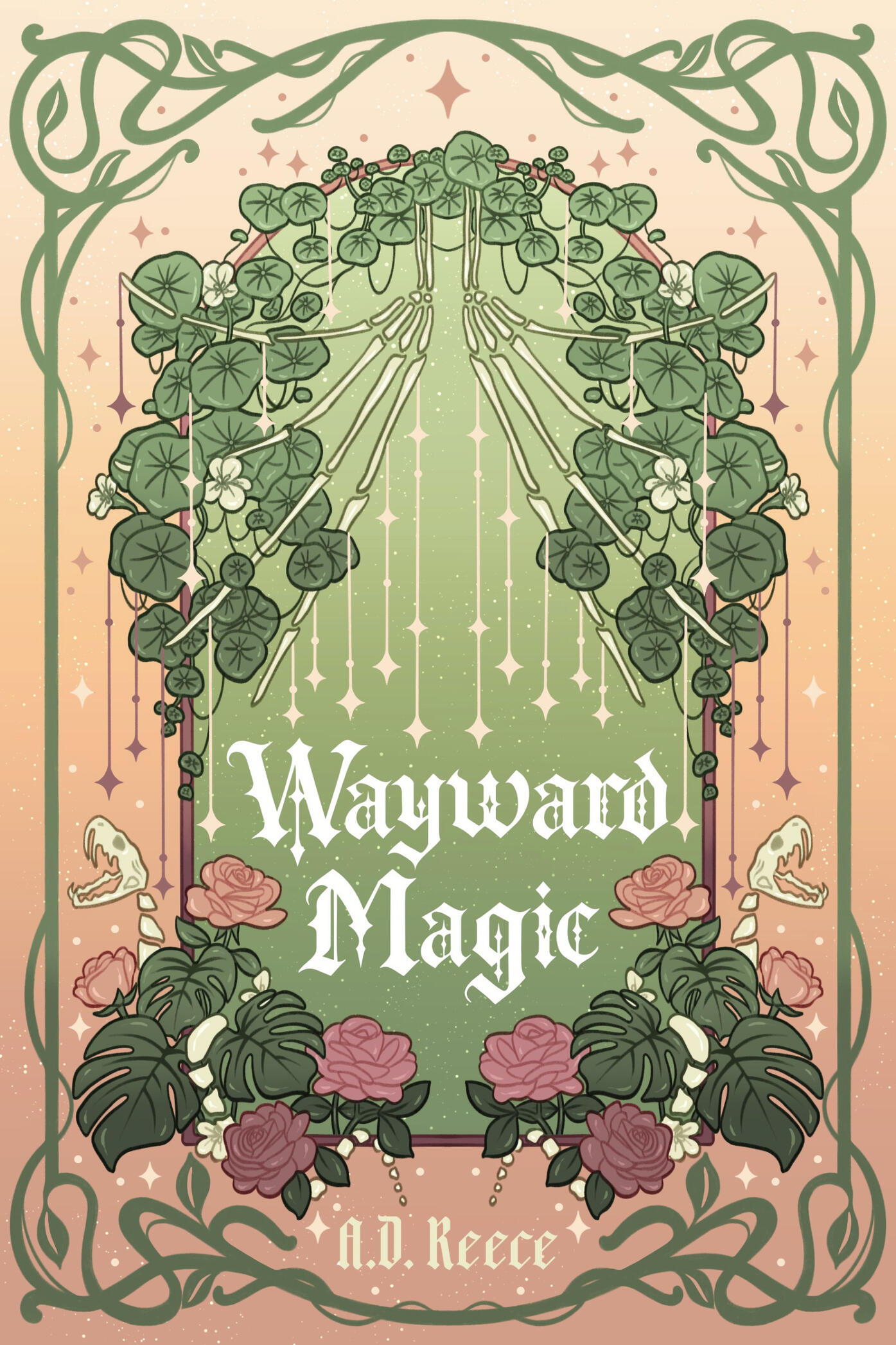 Wayward Magic Wayward Magic by A. D. Reece. A green and orange book cover with plants and a snake skeleton.